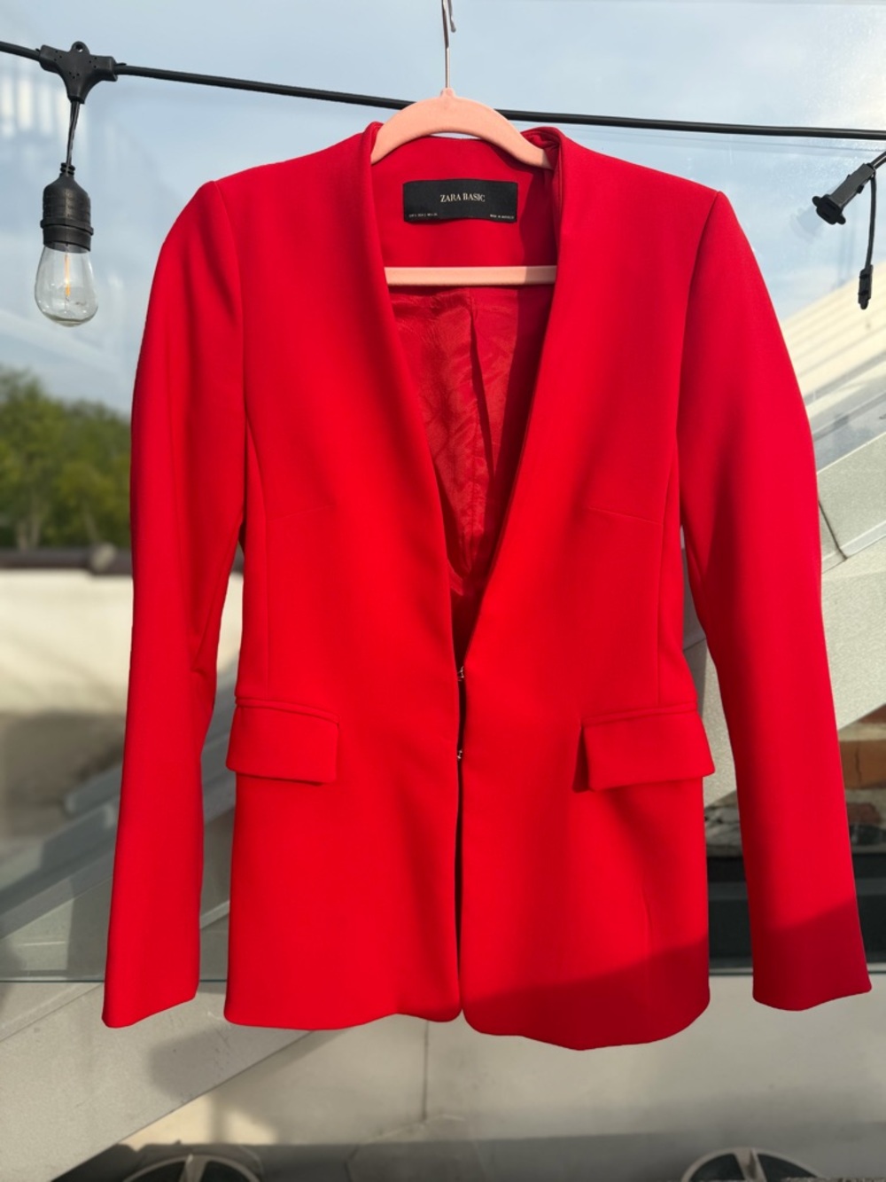 Zara Bold Red Tailored Blazer
